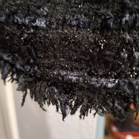 kate spade black sparkly tweed open cardigan jacket 16 - Picture 6 of 8